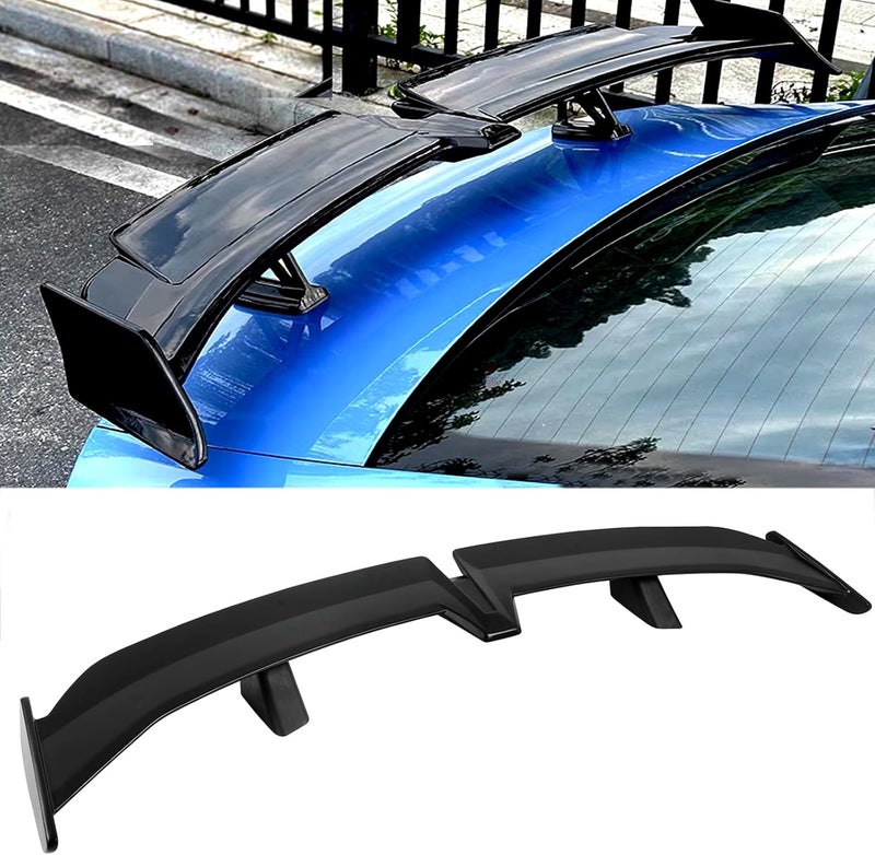JMTBNO MTBNO Black 54 Inch PRO Style Rear Spoiler, Universal Car Rear Trunk Spoiler Wing Spoiler Compatible with Mazda Miata RX-7 Chevy Corvette Camaro Nissan Lexus Toyota Honda Civic Ford Mustang Scion - Image 1